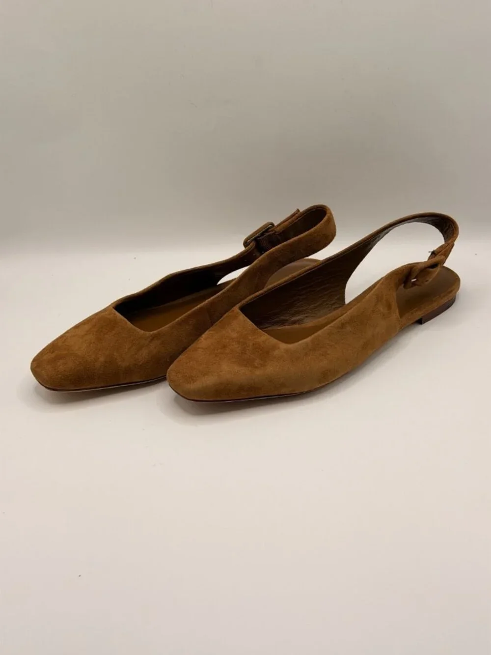 Vince Women’s Vida Brown Suede Slingback Flat Sz 7.5 M